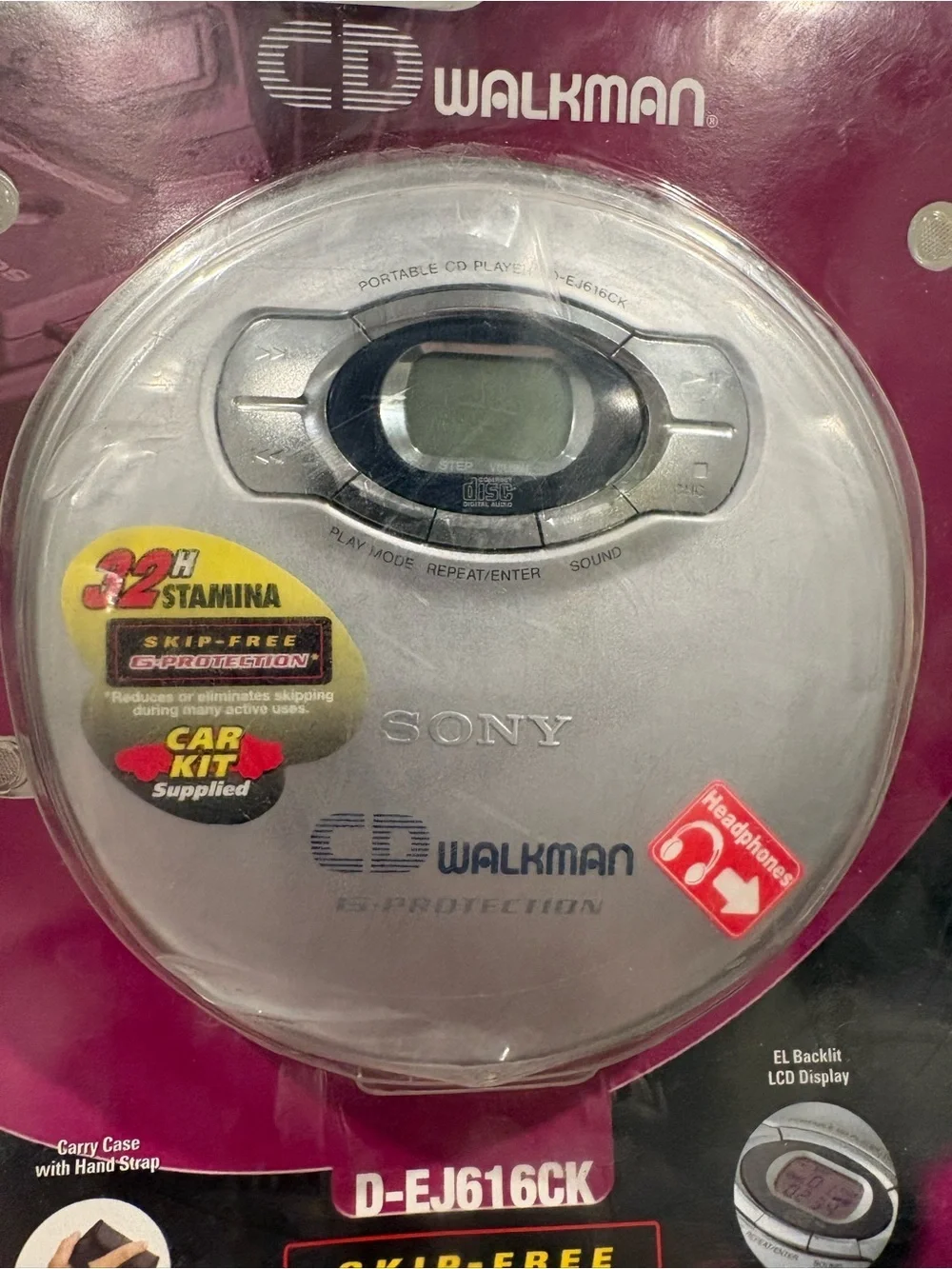 Sony D-EJ616CK CD Walkman Car Kit Sealed New in Package Vintage Y2K 2000 Rare